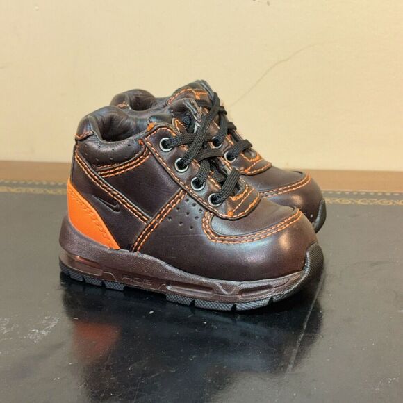 Nike Air Max Goadome ACG Boots Orange Dark Cinder Td Toddler Baby Boy Size 4.5C - Picture 1 of 5